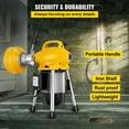 thumbnail image 6 of VEVOR Drain Cleaning Machine, Electric Cleaner Machine fit 3/4 to 5 Inch Pipes with 2 cables, 400W Electric Drain Auger Portable with 8 Cutters Drain Cleaning Machine Plumbing Too, 6 of 9