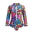 thumbnail image 4 of MEZZALL Swimwear Girls Long Sleeve One-Piece Swimsuit Summer Leopard Print Swimsuit For Kids Round Neck Bathing Hot Wear Vacation Beachwear, 4 of 4