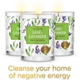 thumbnail image 2 of Magnificent 101 Pure Sage and Lavender Set of 3 3.5oz Natural Soy Aromatherapy Cleansing and Serenity Intention Candles, 2 of 3