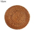 thumbnail image 1 of Flmtop Heat Insulation Handmade Rattan Plate Coaster Placemat Mat Kitchen Cup Accessory, 1 of 11