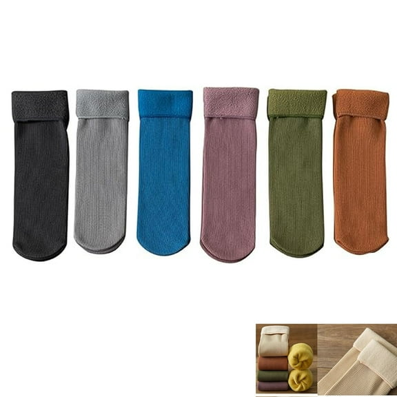 Luviess Fleece Cozy Socks for Women Seniors, Ultra Soft Velvet Slim Fleece Cozy Socks,Thermal Sock