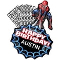 thumbnail image 2 of Spider-Man Party Supplies Personalized Birthday 18 pc Balloon Bouquet Decorations with Life Size Spider Man Airwalker, 2 of 9