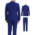 thumbnail image 2 of Men'S 4pcs Suit Blazer Tie Vest Pants Two Button Lapel Collar Flap Pockets Plain Color Classic Formal Wear Elegant Blazer Suit Coat For Business Interview Wedding Dinner Party Independence Day, 2 of 8