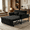 Black01, variant on Gewnee 46"3 in 1 Convertible Sofa Bed,Pull-out Sleeper with 5 Reclining Positions for Living Room,Apartment,Velvet Gray