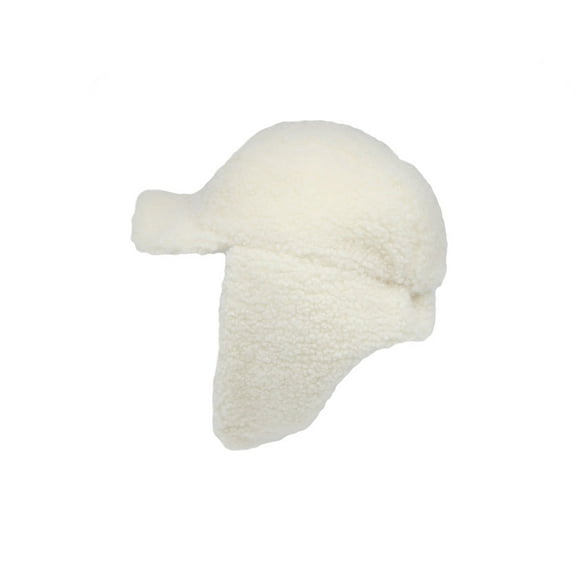 WITHMOONS Winter Fleece Lined Warm Trapper Cap Shearling Ear Flap Hat MUT1493 (Ivory)