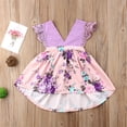 thumbnail image 4 of Infant Toddler Baby Kids Girls Clothes Lace Floral Sleeveless Little Sister Romper/ Big Sister Dress Matching Outfits For 0-6 Years, 4 of 8