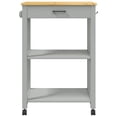 thumbnail image 3 of vidaXL Kitchen Trolley MONZA 60x40x90 cm Solid Wood Pine, 3 of 5