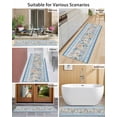 thumbnail image 4 of Blue Coastal Front Door Mat Eucalyptus Leaves Starfish Shells Retro Summer Welcome Doormat Indoor Outdoor Entrance Floor Mat Non-Slip Washable Runner Rug for Front Porch Decor 18x47 Inch, 4 of 6