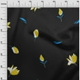 thumbnail image 3 of oneOone Cotton Poplin Yellow Fabric Floral Magnolia Dress Material Fabric Print Fabric By The Yard 56 Inch Wide, 3 of 4