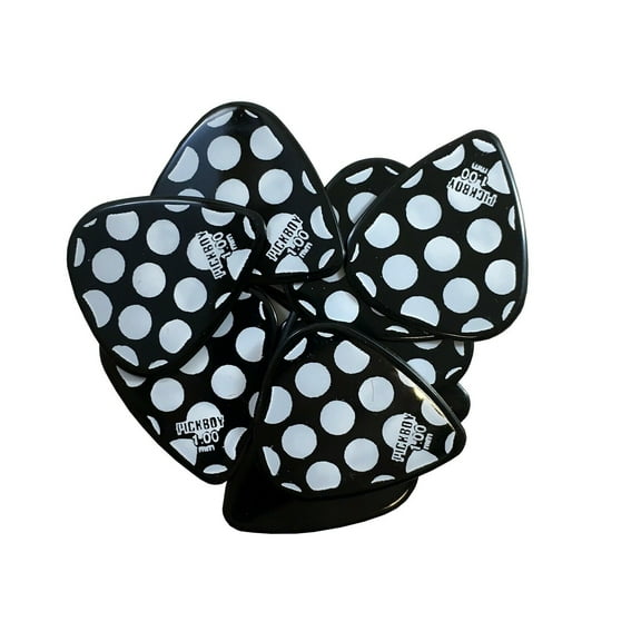 Pickboy Heavy Metal, Polk-a-Dots, Celltex, 1.00mm, 10 picks