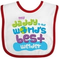 thumbnail image 3 of Inktastic Daddy Worlds Best Welder Boys or Girls Baby Bib, 3 of 4