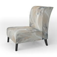 thumbnail image 3 of Designart "Abstract Geode Marble Waves Grey" Upholstered Modern & Contemporary Accent Chair and Fractals Arm Chair - Multiple Color & Pattern, 3 of 7