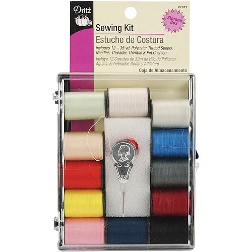 Dritz 27077 Sewing & Thread Kit 12 Thread Colors 