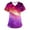 02-Hot Pink, variant on Women's Printed Scrub Top, Starry Sky Stretch V-neck Working Uniform, Comfort Fit Nurse Uniform Scrubs with Pockets