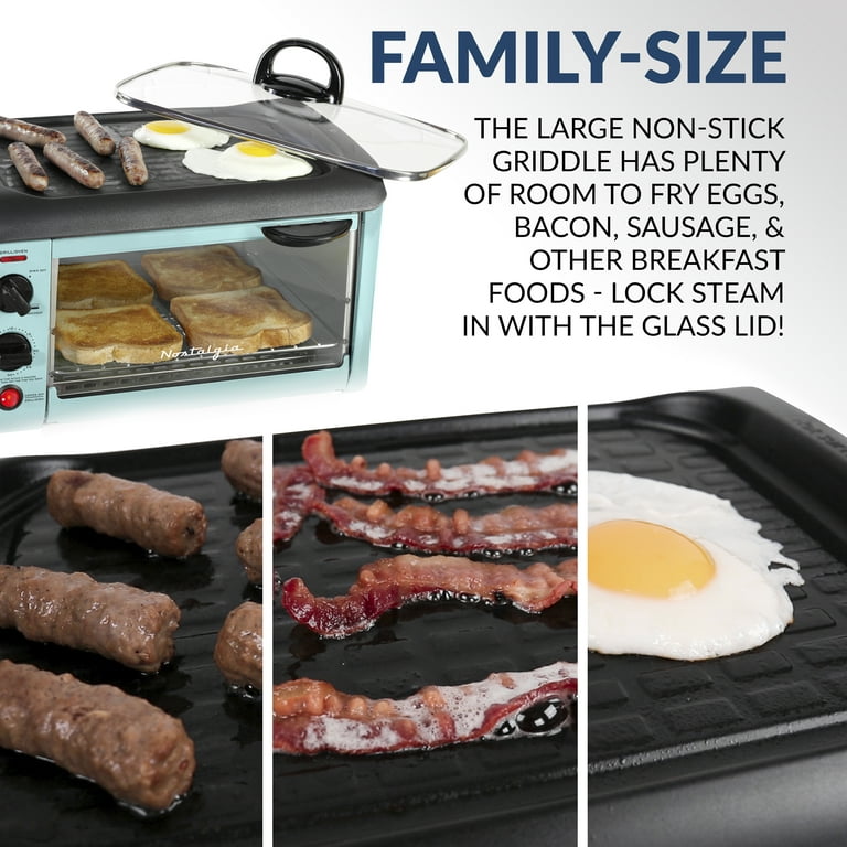 Nostalgia BST3AQ Retro 3-in-1 Family Size Electric Breakfast