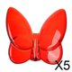 thumbnail image 1 of 5 Figuras De Mariposa De Cristal, Figura De Mariposa Voladora Para Sala De Estar, Dormitorio, Pequeño, Rojo, 1 of 8