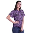 thumbnail image 3 of Moomaya Printed Half Sleeve Shirt For Women Button Down Collar Casual Top, 3 of 6