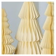 thumbnail image 4 of Honeycomb Christmas Trees - Set of 3 Winter White Snowy Trees, Vintage Holiday Decor, Mantelpiece Accents, Shelf Sitters, Apartment Decor, 4 of 8