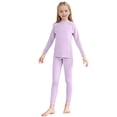 thumbnail image 6 of Mgmyaa Girls Children Pure Cotton Outfit Set Crew Neck Long Sleeve Pullover Straight-Leg Pants Solid Casual Loungewear 2-Piece Outfit for Kids 3-15 Years, 6 of 8
