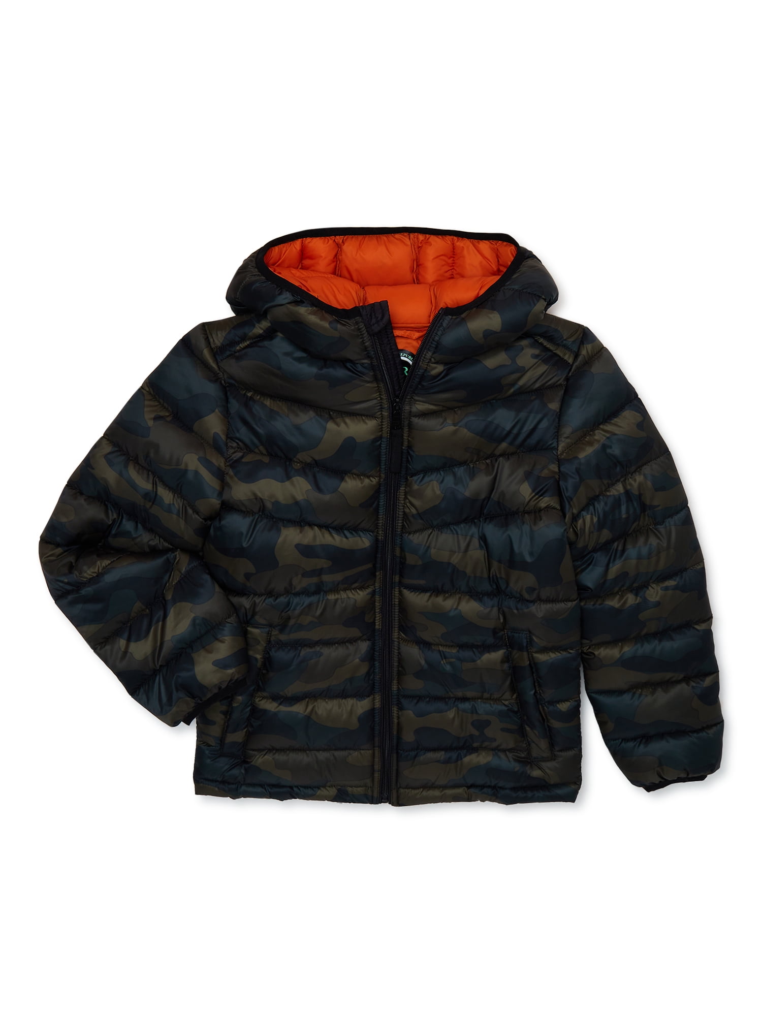 Urban Republic Boys Packable Puffer Jacket with Hood, Sizes 5-20 ...