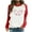 Red1, variant on Ruimatai Valentine'S Day Sweatshirt For Women Plus Size Couple Tops Women Heart Sequin Print Long Sleeve T-Shirt Raglan Sleeve Top