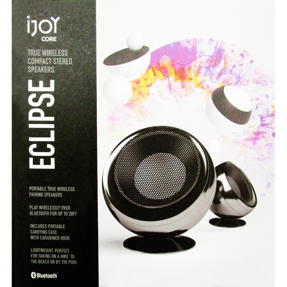 iJoy Core Eclipse Wireless Compact Stereo Portable Bluetooth Speakers