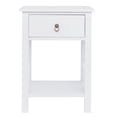 thumbnail image 6 of FCH Nightstands Set of 2, Modern End Table Side Table with 1 Drawer and Storage Shelf, White, 6 of 8