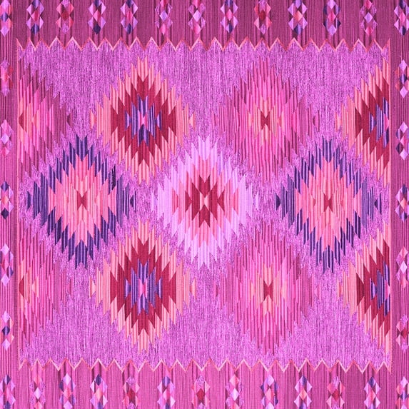 Ahgly Company Indoor Square Southwestern Pink Country Area Rugs, 3' Square