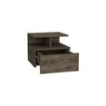 thumbnail image 3 of Pemberly Row Floating Nightstand Engineered Wood Dark Walnut, 3 of 4