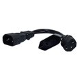 thumbnail image 4 of Y Type Splitter Power Cord,Iec320 3 Pin C14 to Male C13+2 Hole Eu 4.0mm Female Socket Ac Power Cord, 4 of 5