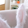 thumbnail image 3 of ziyahi Rabbit Ears Hat Caps Headgear with Earflaps for Cosplay Costume White, 3 of 8