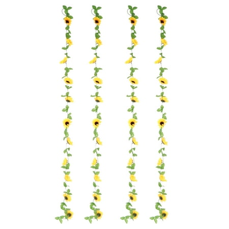 Artificial Sunflower4Pcs Artificial Sunflower Garland Artificial Sunflower  Garland Sunflower Garland True to Its Promise 
