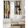 thumbnail image 3 of Blackout Curtains for Bedroom, Abstract Boho Room Darkening Window Drapes for Living Room, Vintage Multicolored Geometric Stripes Thermal Insulated Grommet Curtains, 27.5x39 inch, 2 Panels, 3 of 9