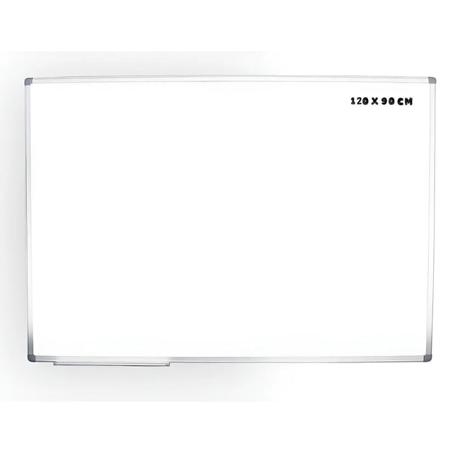 Pintarron Blanco Magnetico 120x90 cm con Marco de Aluminio Reforzado Jauz Improvement Pizarron de Borrado en Seco para Oficina Escuela o Sala de Juntas
