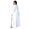 thumbnail image 2 of Plus Size Women Long Sleeve Tops and Split Skirts 2 Piece Obsidian Dress Outfits, 2 of 9