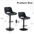 thumbnail image 6 of StnTalk Set of 2 Height Adjustable Swivel Barstools with Back, Black PU Leather Counter Height Chairs, Modern Kitchen Island Chairs for Home Bar, 6 of 8