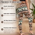 thumbnail image 4 of Xoenoiee Aztec Cowboy Horse Cactus Western Geometric Leggings, 4 of 6