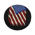 thumbnail image 3 of XMXY Distress Style American Flag Spare Tire Cover, Universal Waterproof Cover for Jeep RV Tire Wheel Protection, 15 inch, 3 of 8