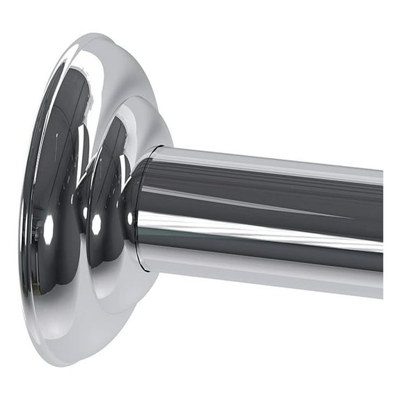 Adjustable Shower Rod 44-72 Inch, Permanent Wall Mount - Rust Resistant Steel Bathroom Shower Curtain Rod - Easy Install, Color-Matched Ends