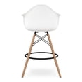 thumbnail image 5 of Aron Living Pyramid 28" Plastic Counter Stools with Arms in White (Set of 4), 5 of 6