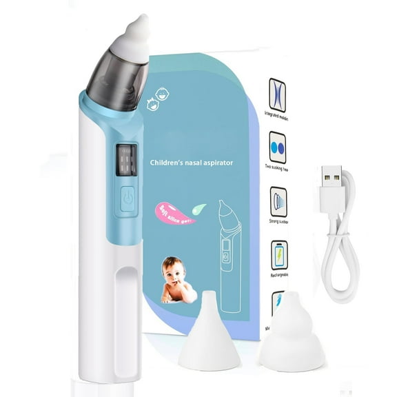 Baby Nasal Aspirator Rechargeable infant nasal aspirator for Babies & Kids Contains With 2 Silicone Tips nose sucker for toddlers