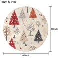thumbnail image 6 of Beige Christmas Tree Pattern Round Tablecloth 60"x60",Wrinkle Wipeable Table Cloth for Kitchen Dining Room Picnic Patio Party, 6 of 6
