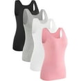 thumbnail image 6 of Womens Sleeveless Tank Tops Layering Tanks Undershirt Tank Top 3-4 Pack, 6 of 6