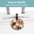 thumbnail image 2 of 2Pcs Leather Round Cartoon Cat Cruise Luggage Tag with Privacy Cover and Name ID Tag - Suitable for Travel Handbags Backpacks School Bags Luggage Tags, 2 of 7