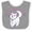 Heather and White, variant on Inktastic I'm Purrdy Cute White Kitty Cat Boys or Girls Baby Bib