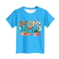 thumbnail image 4 of Zpanxa T-Shirts pour Tout-Petites Fille Imprimé Fête des Mères Col Rond Manches Courtes Haut Polyester Spandex 5-6 Ans, 4 of 5