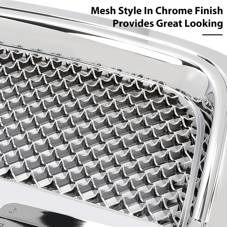 Black Bentley-Style Mesh Grille For 2002-2008 GMC Envoy - Glossy Black, Direct Front Replacement 4 thumbnail image