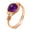 Gold Amethyst, variant on Round Quartz Smooth Polished Ring Silver Green Aventurine Size 7.75 R197