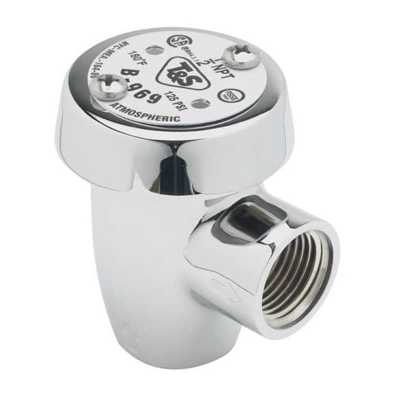 T And S Brass B-0968 Atmospheric Vacuum Breaker - Chrome