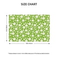 thumbnail image 3 of Rocae Green White Flowers Printed Heat Resistant Place Mats,Classic Hemstitch Cloth Fabric Placemats Imitation Linen Place Mat Table Mats 18x12 inch, 3 of 9